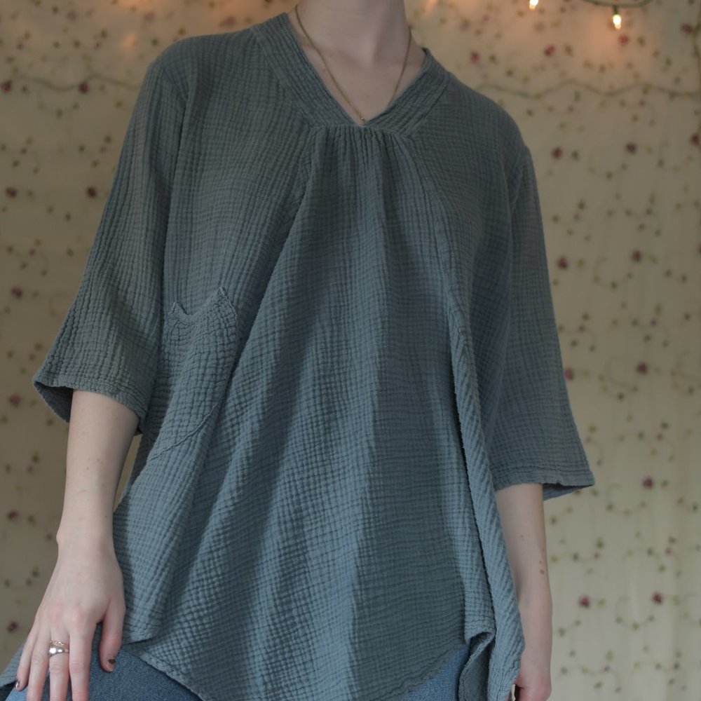 Dusty Blue Blouse/Tunic